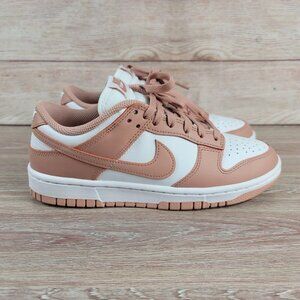 Nike Women's Dunks in White and rose